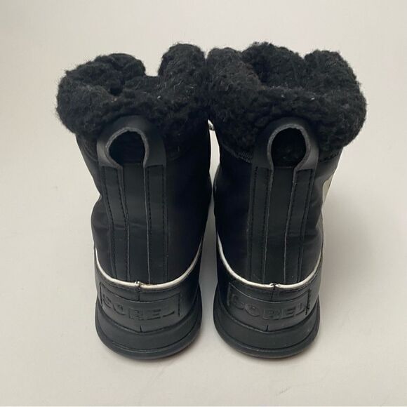 Sorel Joan Explorer Carnival Sneaker Boots Black White 9.5 - Picture 4 of 6